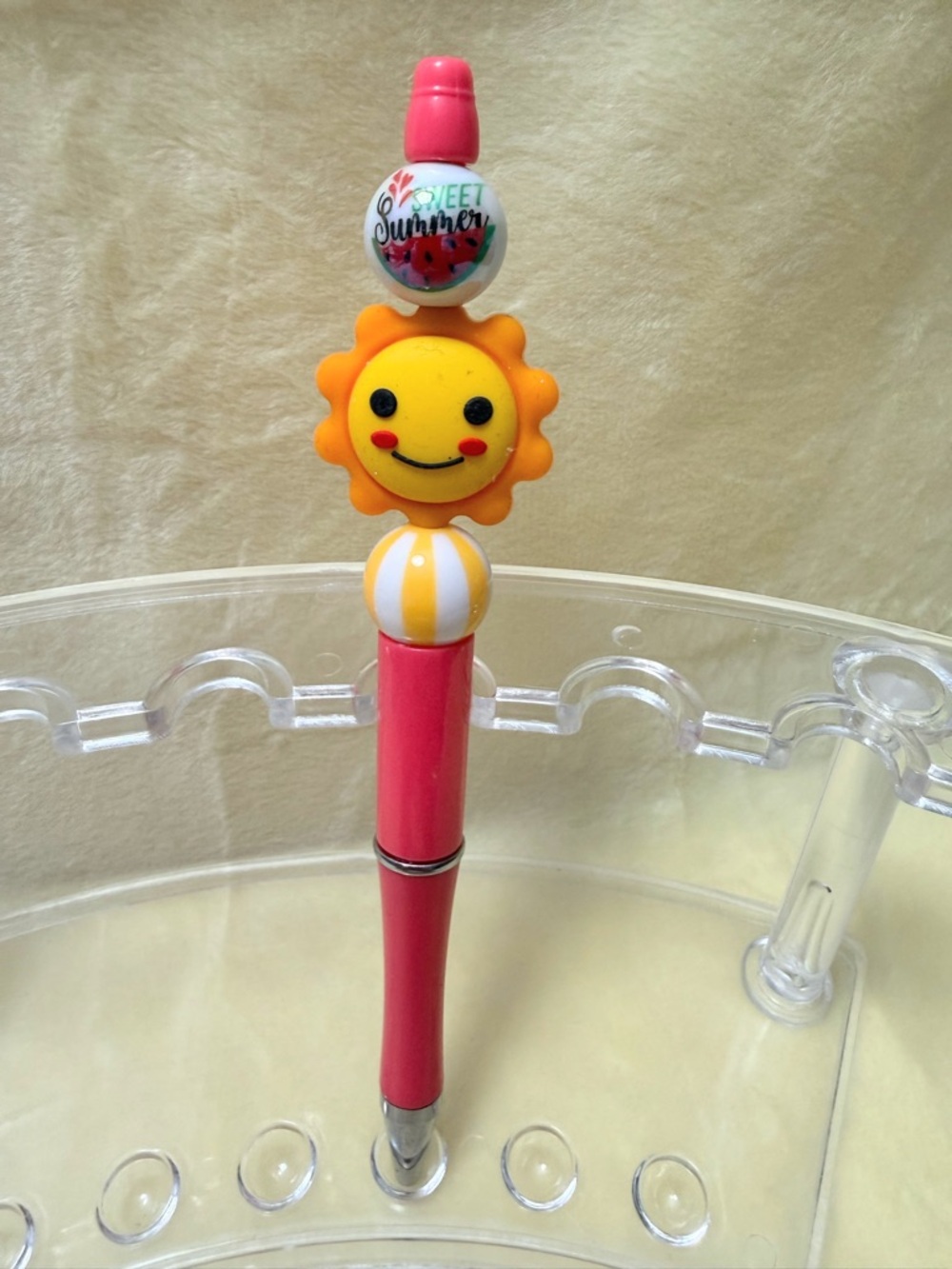 New Cute Beaded Sun Pen